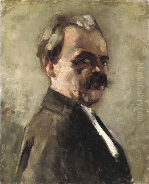 Selbstbildnis Oil Painting by Lesser Ury