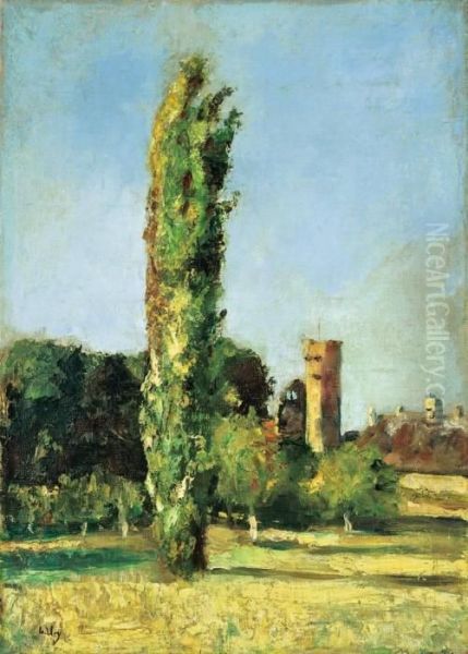 Burgruine Am Rhein Oil Painting by Lesser Ury