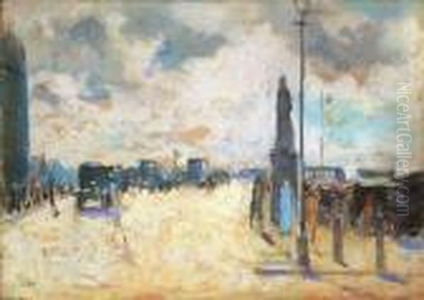 Blick Uber Die London Bridge Oil Painting by Lesser Ury