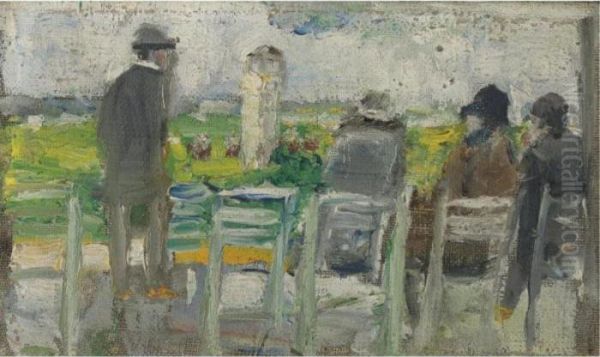 At The Races Oil Painting by Lesser Ury