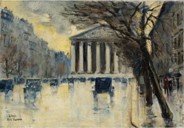 La Madeleine Oil Painting by Lesser Ury