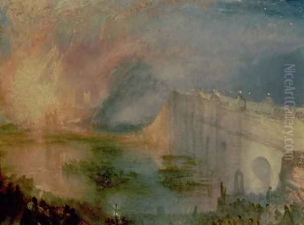 The Burning of the Houses of Parliament, 16th October 1834, c.1835 Oil Painting by Joseph Mallord William Turner