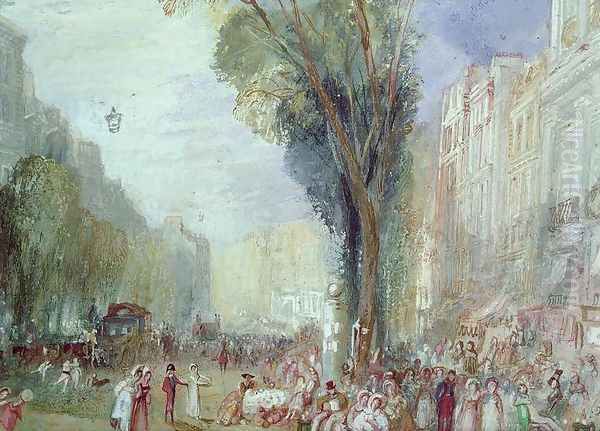 Boulevard des Italiennes, Paris Oil Painting by Joseph Mallord William Turner