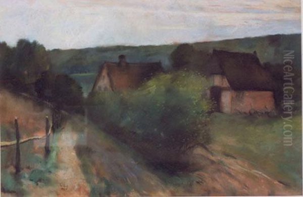 Rural Landscape Oil Painting by Lesser Ury