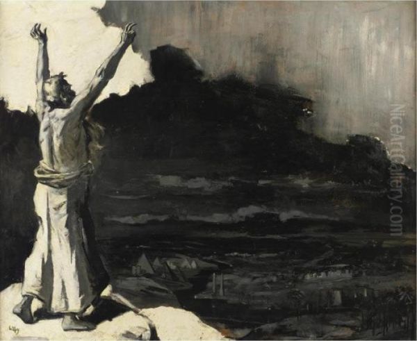 Moses Oil Painting by Lesser Ury