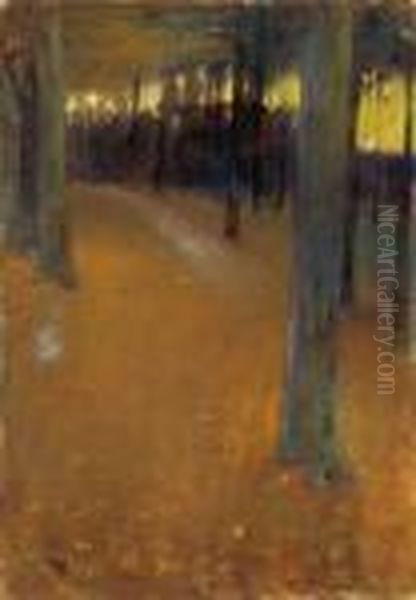 Waldlandschaft Oil Painting by Lesser Ury