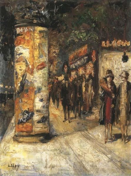 Berliner Strassenszene Oil Painting by Lesser Ury