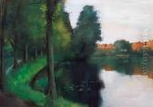 Grosse Seelandschaft Oil Painting by Lesser Ury