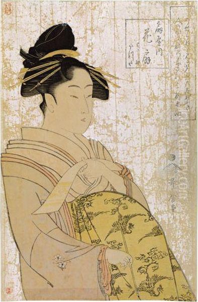 Portrait Okubi-e De La Courtisane Ogiya De Hanaogi Oil Painting by Kitagawa Utamaro