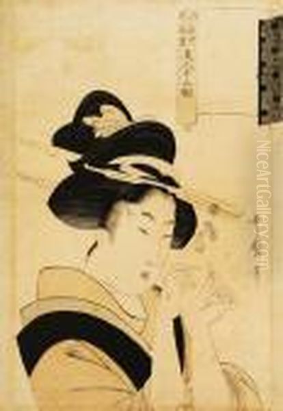 La Dama De La Aguja Oil Painting by Kitagawa Utamaro