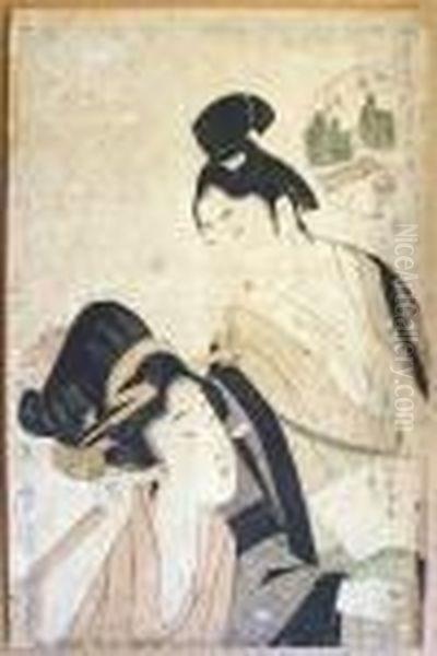 Mishima From Bijin Ichidai Gojusan Tsugi Oil Painting by Kitagawa Utamaro