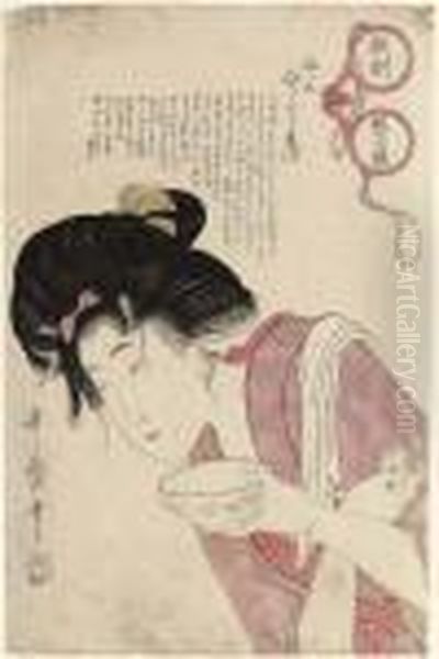 Zoku Ni Iu Gutarabei Oil Painting by Kitagawa Utamaro