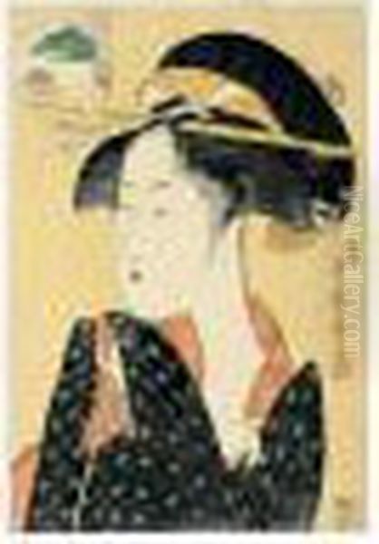 Yatsuyama Hiranoya Oil Painting by Kitagawa Utamaro