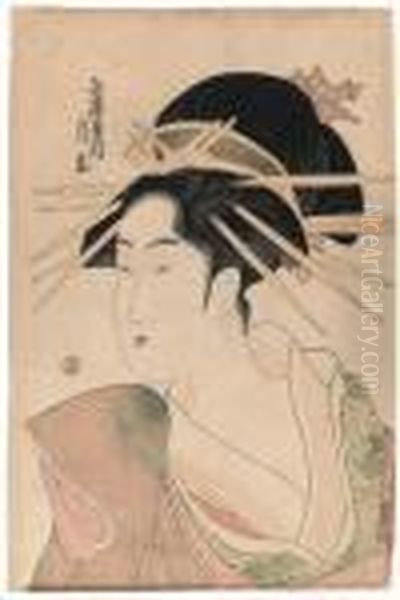 Anonymous Oil Painting by Kitagawa Utamaro