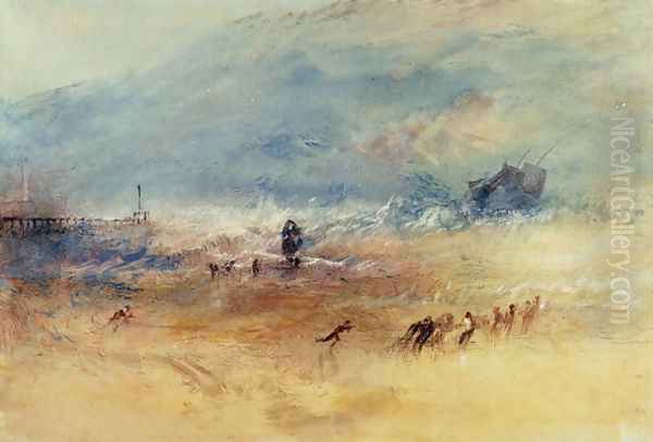 Yarmouth Sands, c.1840 Oil Painting by Joseph Mallord William Turner