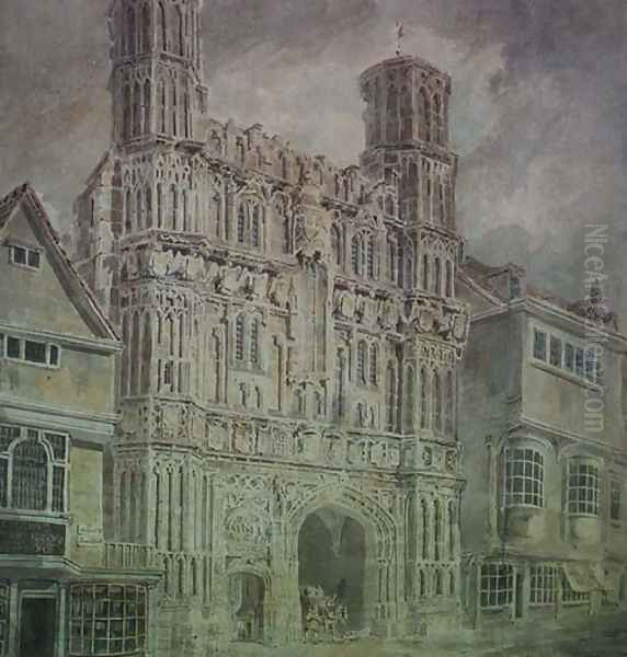 Christchurch Gate, Canterbury, c.1792-93 Oil Painting by Joseph Mallord William Turner