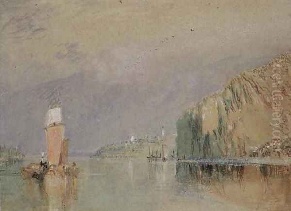 Coteaux de Mauves, c.1830 Oil Painting by Joseph Mallord William Turner