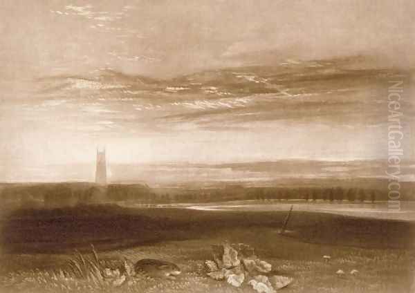 Gloucester Cathedral, from the Little Liber, engraved by the artist, c.1826 Oil Painting by Joseph Mallord William Turner