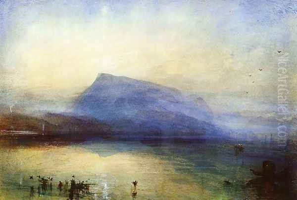 The Blue Rigi: Lake of Lucerne - Sunrise Oil Painting by Joseph Mallord William Turner