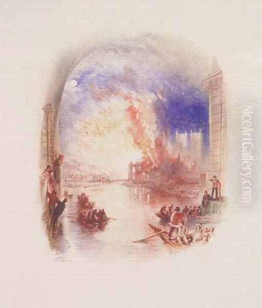 The Burning of the Houses of Parliament 2 Oil Painting by Joseph Mallord William Turner