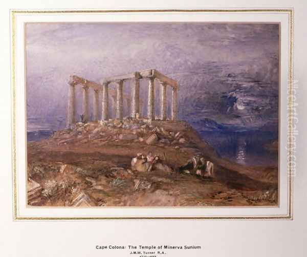 The Temple of Minerva at Sunium, Cape Colonna Oil Painting by Joseph Mallord William Turner