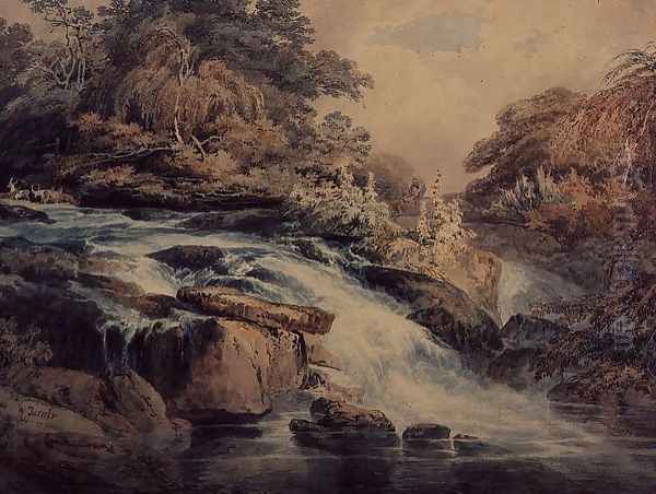 Cascade at Hampton Court, 1795 Oil Painting by Joseph Mallord William Turner