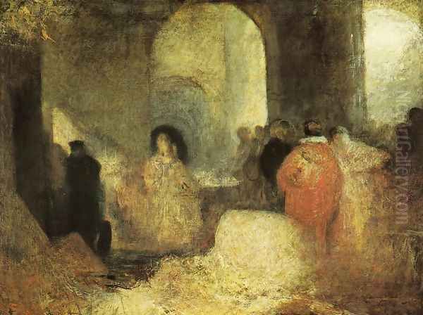 Dinner in a Great Room with Figures in Costume Oil Painting by Joseph Mallord William Turner