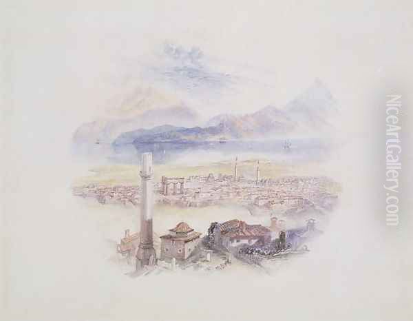 Corinth, from the Acropolis Illustration from Life and works of Byron, c.1831-32 Oil Painting by Joseph Mallord William Turner