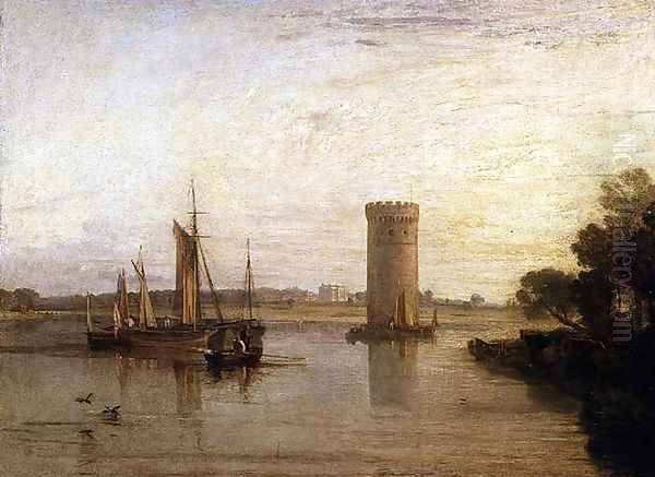 Tabley, the Seat of Sir J.F. Leicester, Bart. Calm Morning, c.1809 Oil Painting by Joseph Mallord William Turner