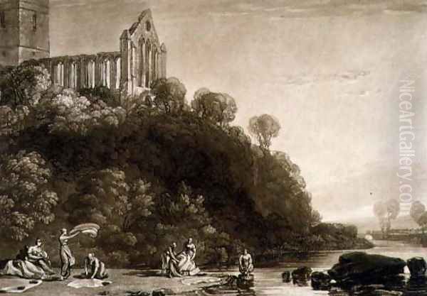 Dumblain Abbey, from the Liber Studiorum, engraved by Thomas Lupton, 1816 Oil Painting by Joseph Mallord William Turner