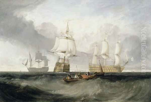 The Victory Returning from Trafalgar, 1806 Oil Painting by Joseph Mallord William Turner