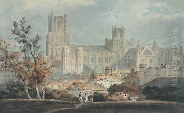 View of Ely Cathedral Oil Painting by Joseph Mallord William Turner