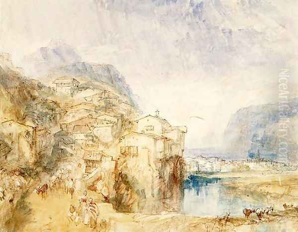 Brunnen, with Lake Lucerne in the distance, c.1842 Oil Painting by Joseph Mallord William Turner