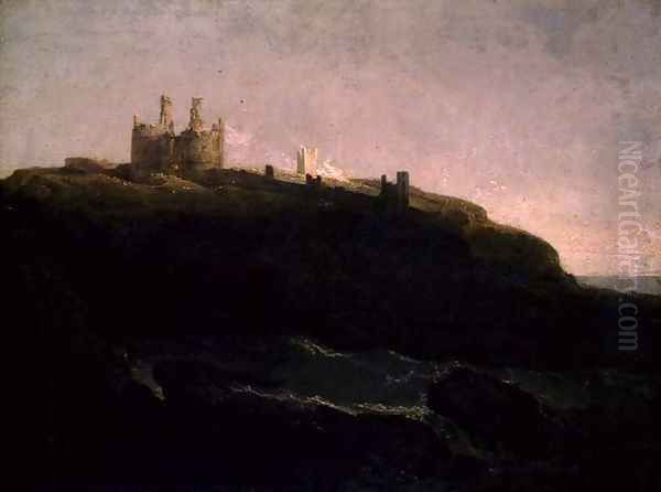 Dunstanborough Castle, Sunrise after a Squally Night, 1798 Oil Painting by Joseph Mallord William Turner