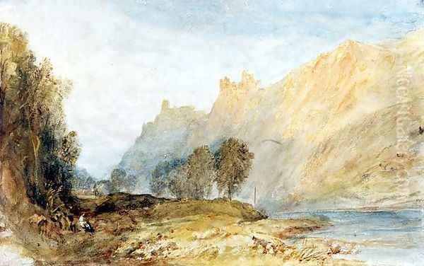 Bruderburgen on the Rhine, 1817 Oil Painting by Joseph Mallord William Turner