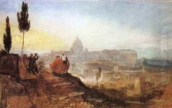 Rome: St. Peter's from the Villa Barberini Oil Painting by Joseph Mallord William Turner