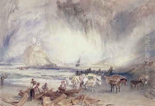 St. Michaels Mount Oil Painting by Joseph Mallord William Turner