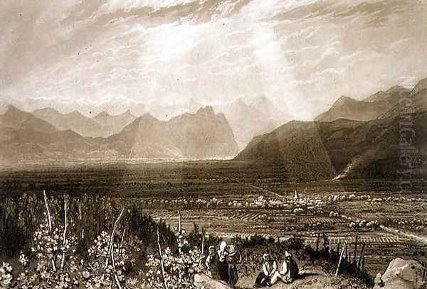 Chain of Alps from Grenoble to Chamberi, from the Liber Studiorum, engraved by William Say, 1812 Oil Painting by Joseph Mallord William Turner