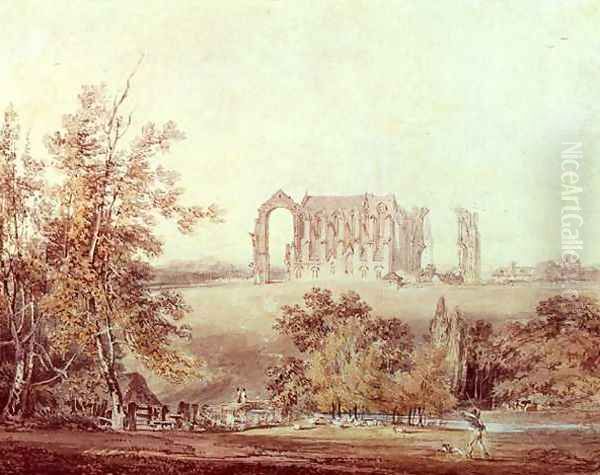 Malmesbury Abbey Oil Painting by Joseph Mallord William Turner