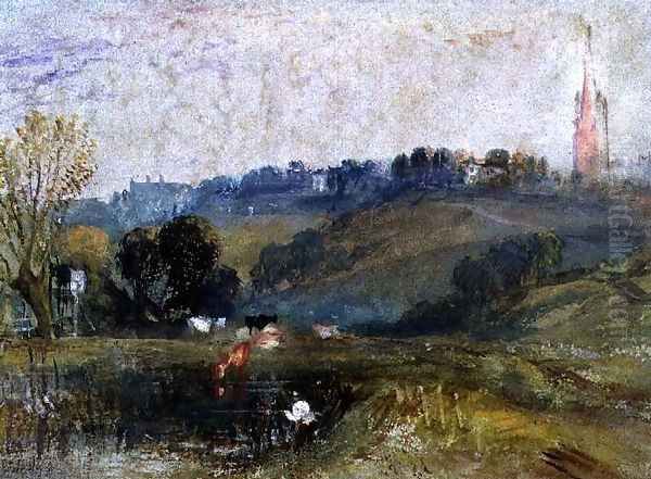 Landscape near Petworth, c.1828 Oil Painting by Joseph Mallord William Turner