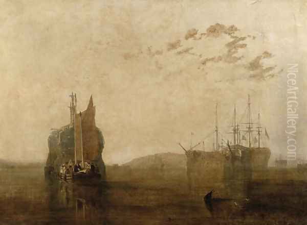 Hulks on the Tamar, c.1812 Oil Painting by Joseph Mallord William Turner