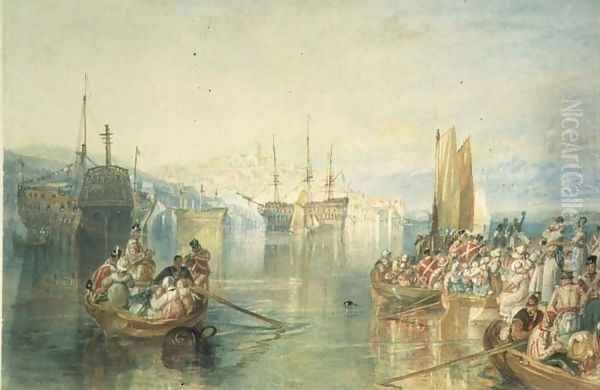 Saltash Oil Painting by Joseph Mallord William Turner