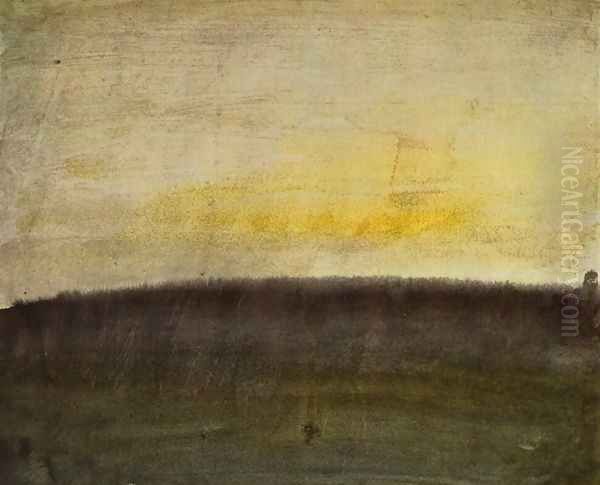 Beginnings with color, pink skies Oil Painting by Joseph Mallord William Turner