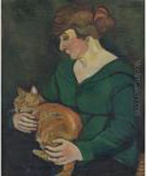 Louson Et Raminou Oil Painting by Suzanne Valadon