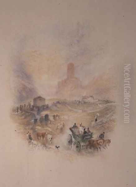 Sir Walter Scott visiting Smallholm Tower Oil Painting by Joseph Mallord William Turner