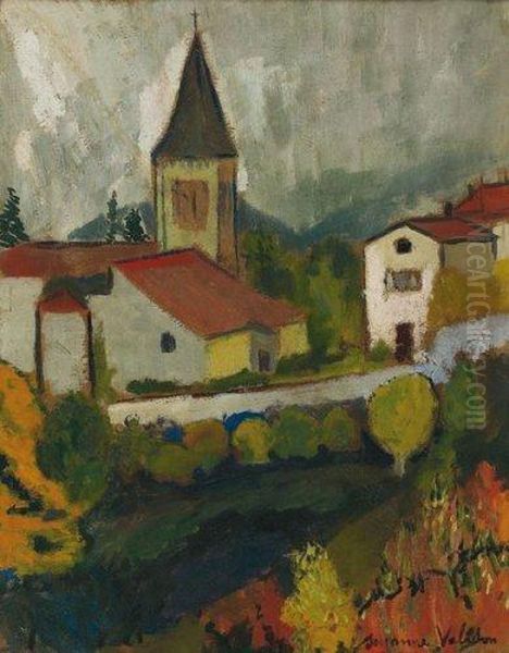 Village En Automne Oil Painting by Suzanne Valadon