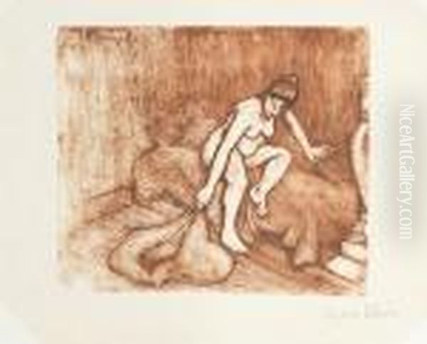 Nu Sur Un Divan Oil Painting by Suzanne Valadon