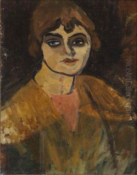 Portrait De L'artiste Par
Elle-meme Oil Painting by Suzanne Valadon