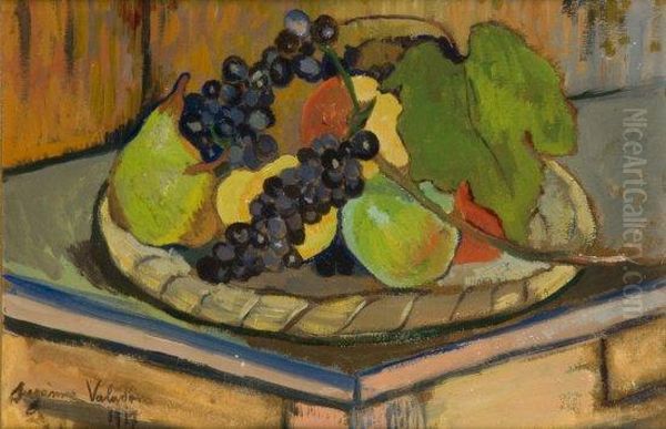 Nature Morte Au Panier De Fruits Oil Painting by Suzanne Valadon