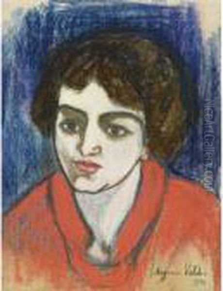 Portrait De Femme Oil Painting by Suzanne Valadon